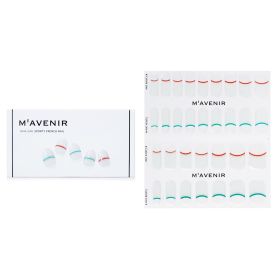 MAVENIR - Nail Sticker (Patterned) - # Sporty French Nail MHA-048 / 021359 32pcs