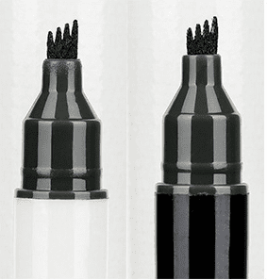 Double-headed Black Rod White Rod Eyebrow Pencil (Option: Grey brown-White pole)