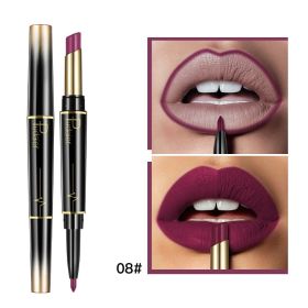 Matte Double-headed Lipstick Lip Liner Lip Lacquer (Option: 08 Color)