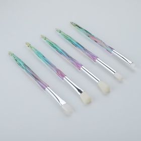 Eye Makeup Brush Eye Shadow Brush Set Beginner Nose Shadow Brush Soft Lip Brush (Option: Green white2-5PCS)