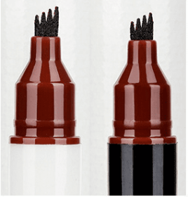 Double-headed Black Rod White Rod Eyebrow Pencil (Option: Red brown-Black rod)