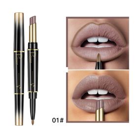 Matte Double-headed Lipstick Lip Liner Lip Lacquer (Option: 01 Color)