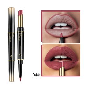 Matte Double-headed Lipstick Lip Liner Lip Lacquer (Option: 04 Color)
