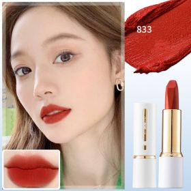 Matte Waterproof And Sweat Resistant Color Display Small White Tube Lipstick (Option: Maple leaf red)