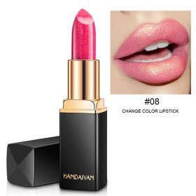 Han Daiyan Mermaid Shiny Metallic Lipstick Pearlescent Color Changing Temperature (Option: 08 Mermaid)
