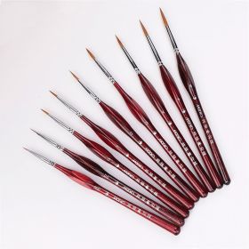 Hook Line Pen, Positive Posture, Crochet Pen, Oil Painting, Wolf, Eyebrow Pen (Option: Wine Red-Number2)