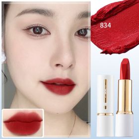 Matte Waterproof And Sweat Resistant Color Display Small White Tube Lipstick (Option: Positive red)