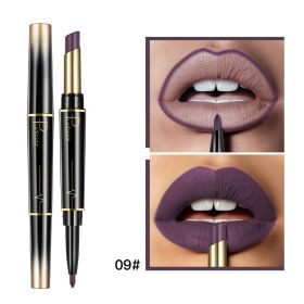 Matte Double-headed Lipstick Lip Liner Lip Lacquer (Option: 09 Color)
