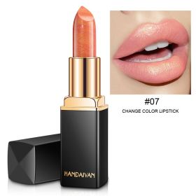 Han Daiyan Mermaid Shiny Metallic Lipstick Pearlescent Color Changing Temperature (Option: 07 Orange Powder)