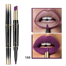 Matte Double-headed Lipstick Lip Liner Lip Lacquer (Option: 16 Colors)
