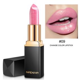 Han Daiyan Mermaid Shiny Metallic Lipstick Pearlescent Color Changing Temperature (Option: 09 Cherry Blossom Powder)