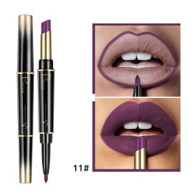 Matte Double-headed Lipstick Lip Liner Lip Lacquer (Option: 11 Color)